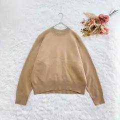 UNIQLO ユニクロ コットンクルーネックニット L 大きめ 無地 秋冬