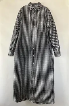 OMNES 白黒チェックシャツワンピース