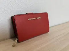 極美品　MICHAEL KORS レッド 二つ折り財布