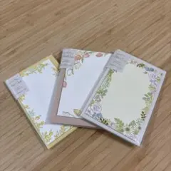 レターセット3種 花柄・フルーツモチーフ