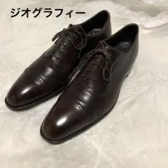【美品】GEOGRAPHY ジオグラフィー パンチド キャップトゥ レザーソール