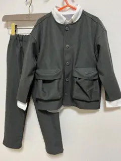 petit main セットアップ ダークグレー 110cm スーツ