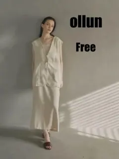 ぬぬ様　1403 ollun オルン　きりまる　リネンロングスカート【Free】