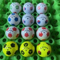 411- キャロウェイ サッカー柄のゴルフロストボール 12個セット