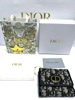 クリスチャンディオール　dior トロッター　三つ折り財布　限定ショッパー付