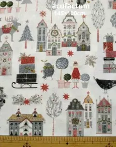 ドイツ生地【新品】アクファクトゥム クリスマスタウン 145×100cm