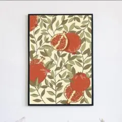 妊婦が描いたざくろ絵　A4サイズ ざくろ　ザクロ　イラスト　風水　妊活　子供　絵