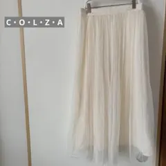 COLZA コルザ レース プリーツ ロングスカート L