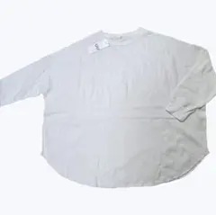 未使用 GU ワッフルオーバーサイズポンチョT(長袖) XL ホワイト 白