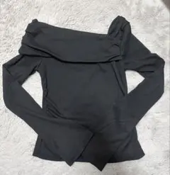オフショルダー ブラック 長袖 M