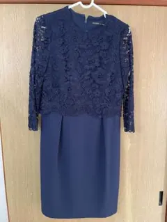 【中古】ブレンダデカプリス　レース　ドッキング ワンピース ネイビーMサイズ