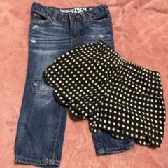 babygap 1969 デニムパンツ M + ドット柄スカート　まとめ売り〜