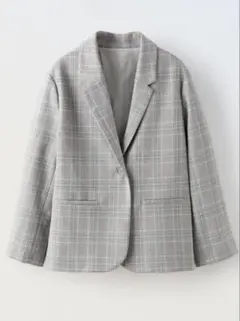 ZARA テーラードジャケット チェック柄 スーツ 164 S