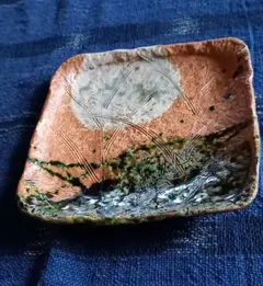 織部 椿文角皿 295x225mm 陶器 織部 椿文角皿 295x225mm 陶器 - メルカリ