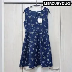 新品タグ付き　MERCURYDUO ネイビー　フリーサイズ　ミニワンピース