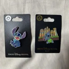 東京ディズニーリゾート スティッチ ピンバッジ 2種セット