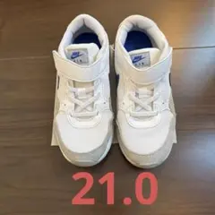 NIKE AIR ホワイト/ブルー スニーカー 21.0cm