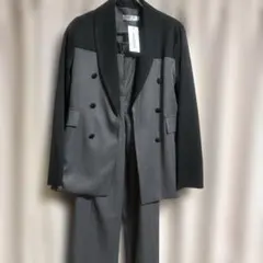 ダブルブレスト パンツスーツ グレー・ブラック