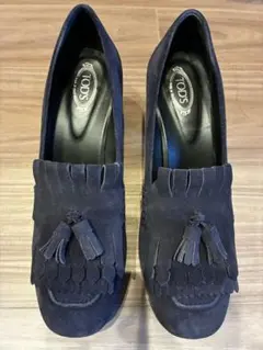 TOD'S ダークブルー フリンジパンプスのサムネイル