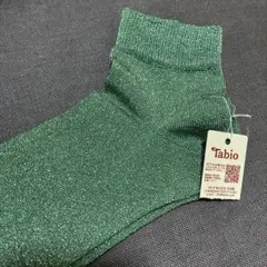 【新品】靴下屋 Tabio タビオ　レディース　ソックス ラメグリーン　お値下げ