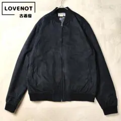 テンプテーション　ブルゾン　エコスエード　裏地ペイズリー　ベロア　黒　M