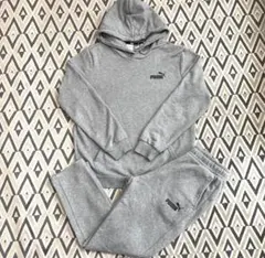 PUMA プーマ　スエット　セットアップ　上下セット　グレー　M パーカー　美品