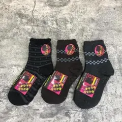 婦人用靴下 遠赤外線綿混素材 すべり止め付き 22～24cm 2足×3　4437