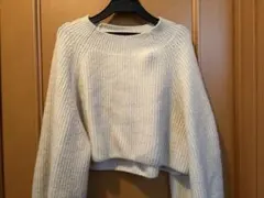 センスオブプレイス アイボリー クロップドセーター