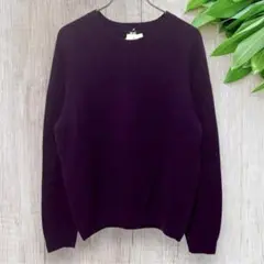 UNIQLO ユニクロ ラムクルーネックセーター メンズ 美品 パープル ニット