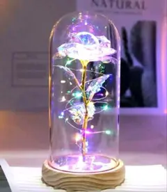 LEDライト付き花の置物