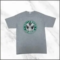 HOLLYWOOD LOS ANGELES Tシャツ グレー スタバ