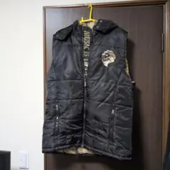 [訳あり]NESTA カモフラージュ裏地 フード付きベスト XL