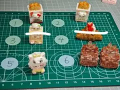 猫デザインのデコレーションパーツセット