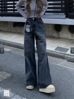 GRL ルーズワイドデニムパンツ[cu512]