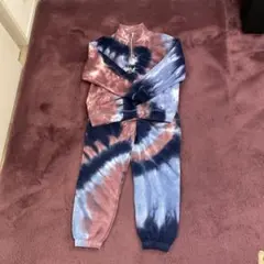 【美品】HUF タイダイ柄 ジップアップジャージ　セットアップ　スェット