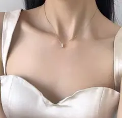 しずく　czダイヤモンド✨サージカルステンレスネックレス 【人気❣️】間違いなし