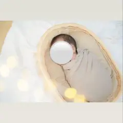 ニューボーンフォト　ベビーラップ　おくるみ ベージュ