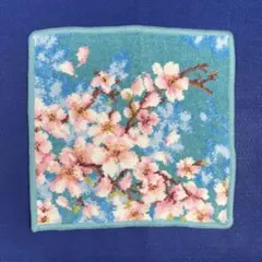 FEILER 桜の花柄ハンカチ（水色）