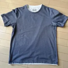 メンズビギ フェイクレイヤード Tシャツ ギンガムチェック 03 L