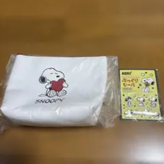 スヌーピー ポーチ＆ミラーセット（ハート）スヌーピーぷっくりシール