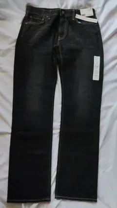 UNIQLO レギュラーフィットストレートジーンズ ダークグレー 84cm