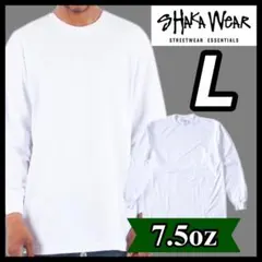 シャカウェア 新品未使用 7.5oz ヘビーウエイト 無地長袖Tシャツ 白 L