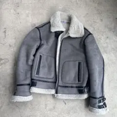 ZARA フェイクレザー　ムートンジャケット