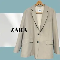 ZARA オーバーサイズリネンブレンドジャケット