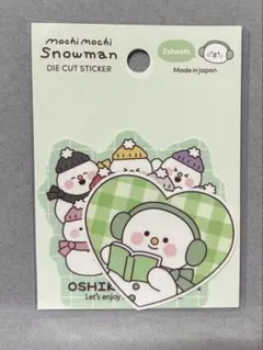 (緑)スノーマンステッカー