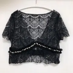 TOCCA ブラックレース　カーディガン　羽織