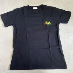 スーパーマリオ　半袖Tシャツ 140 黒　胸ポケット付き　バックプリントのサムネイル