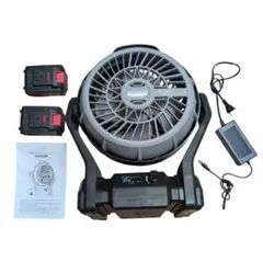 サーキュレーター バッテリー21V 2個 アウトドア 扇風機 風量無段階調節