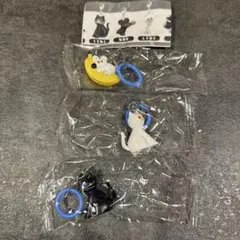 umao めじるしアクセサリー 3個セット しろねこ/くろねこ/バナナとねずみ