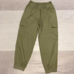 GU カーゴパンツ カーキ ウエストゴム Mサイズ
